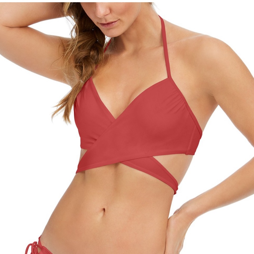 SUNDAZED Simone Halter Wrap Bikini Top